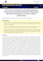 Socio-Technical Perspectives for Enabling Adoption and Scaling of Sustainable and Gender-Transformative Mariculture Development: The Case of IMTA in Coastal Kenya