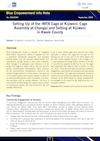 Setting Up of the IMTA Cage at Kijiweni: Cage Assembly at Changai and Setting at Kijiweni in Kwale County